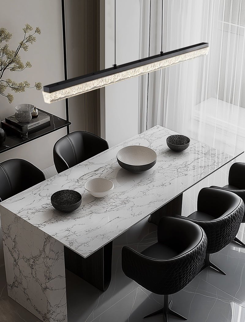 Veluielle Pendant Light Black Acrylic Linear