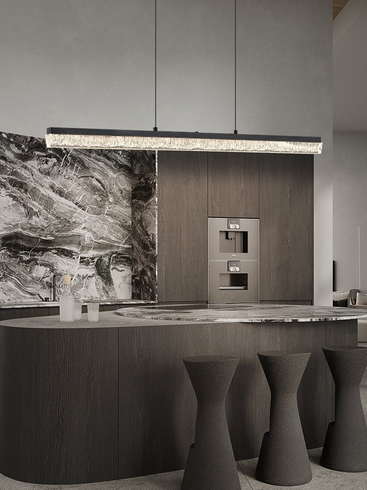 Veluielle Pendant Light Black Acrylic Linear