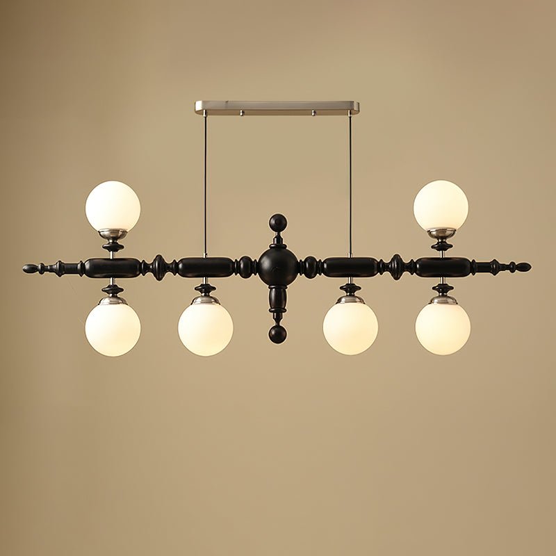 Isilira Classic Wood Glass Linear Pendant Light