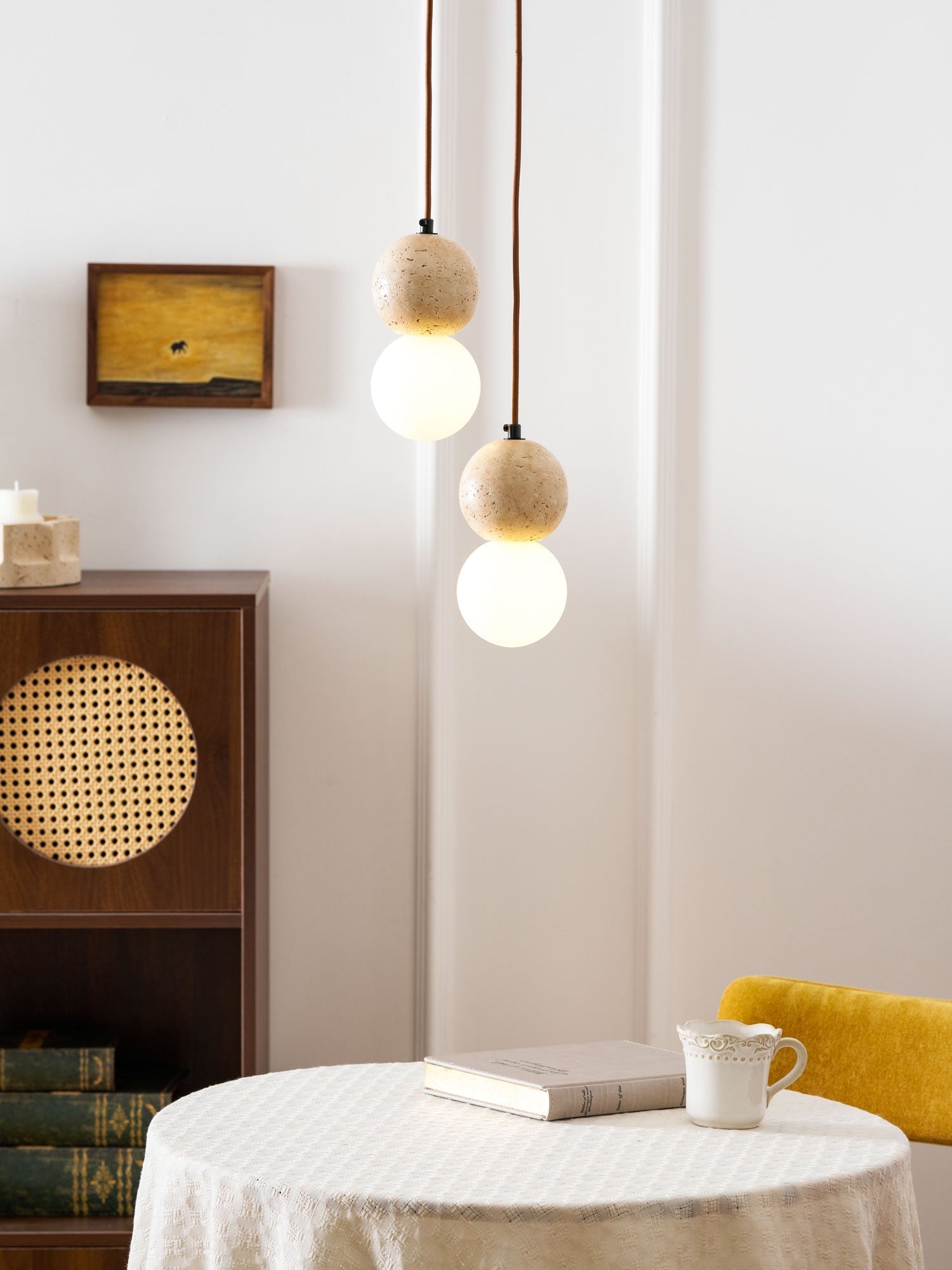Beauview Travertine Pendant Light