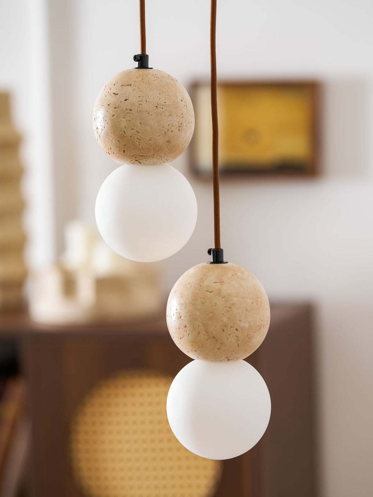 Beauview Travertine Pendant Light