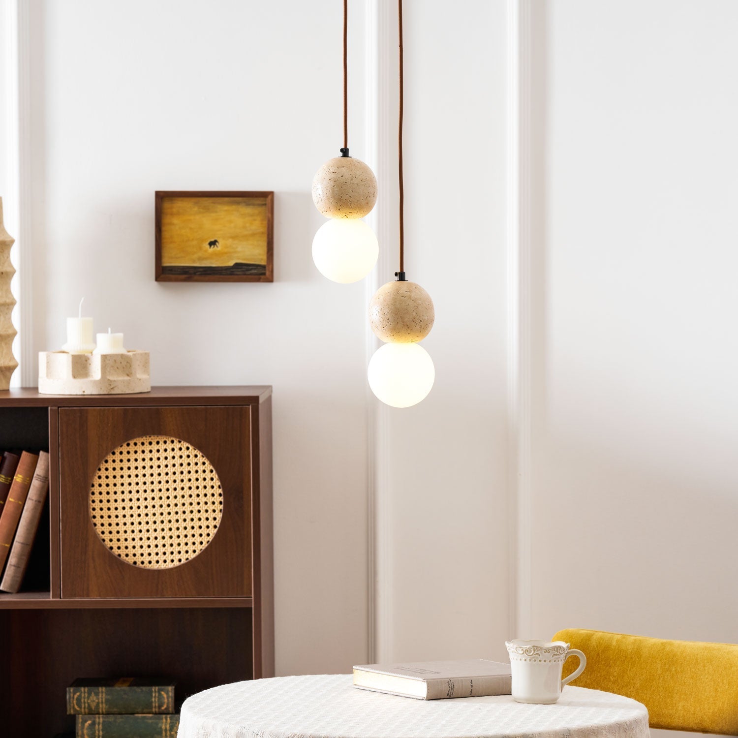 Beauview Travertine Pendant Light