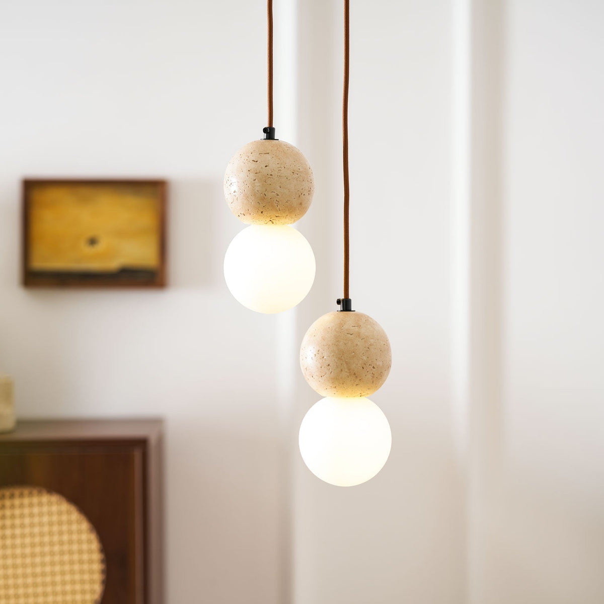 Beauview Travertine Pendant Light