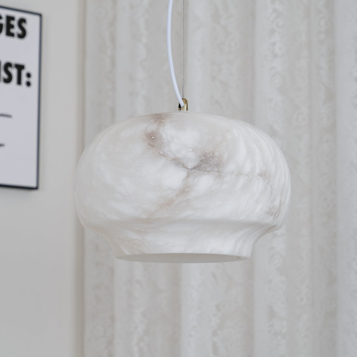 Thalia Minimalist Alabaster Pendant Light