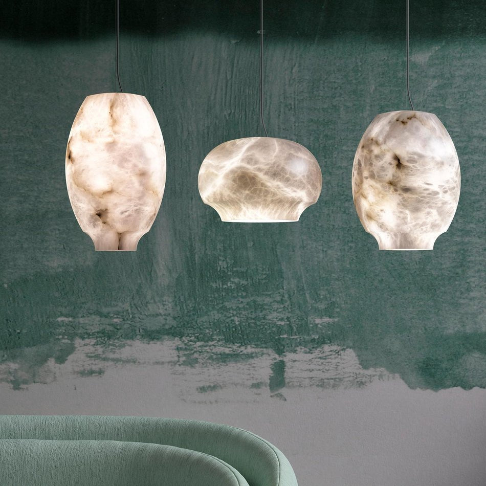 Thalia Minimalist Alabaster Pendant Light
