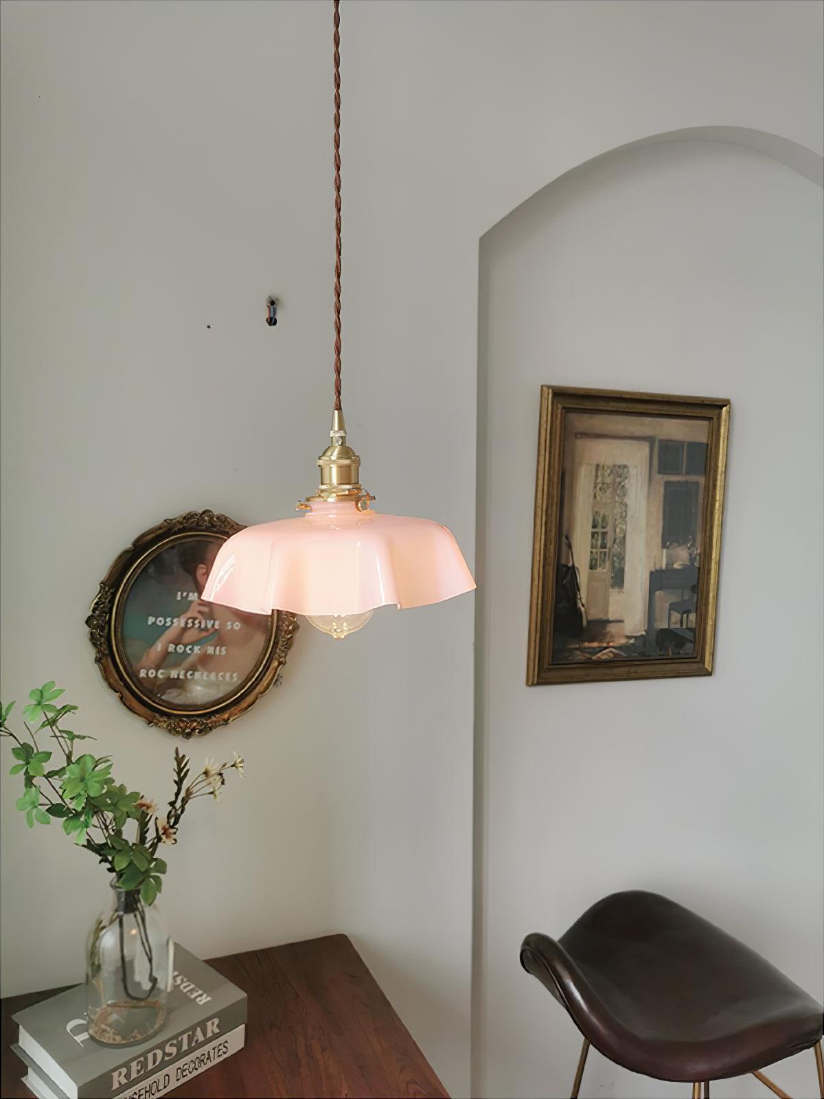 Lustra Pendant Light French Flower for Dining Room - Neutral Decor
