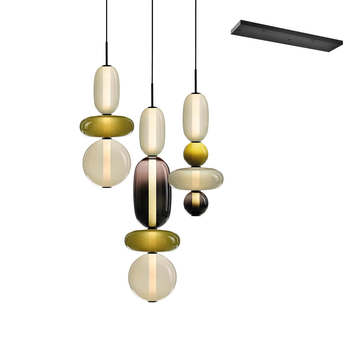 Lioraena Candied Glass Cluster Pendant Light
