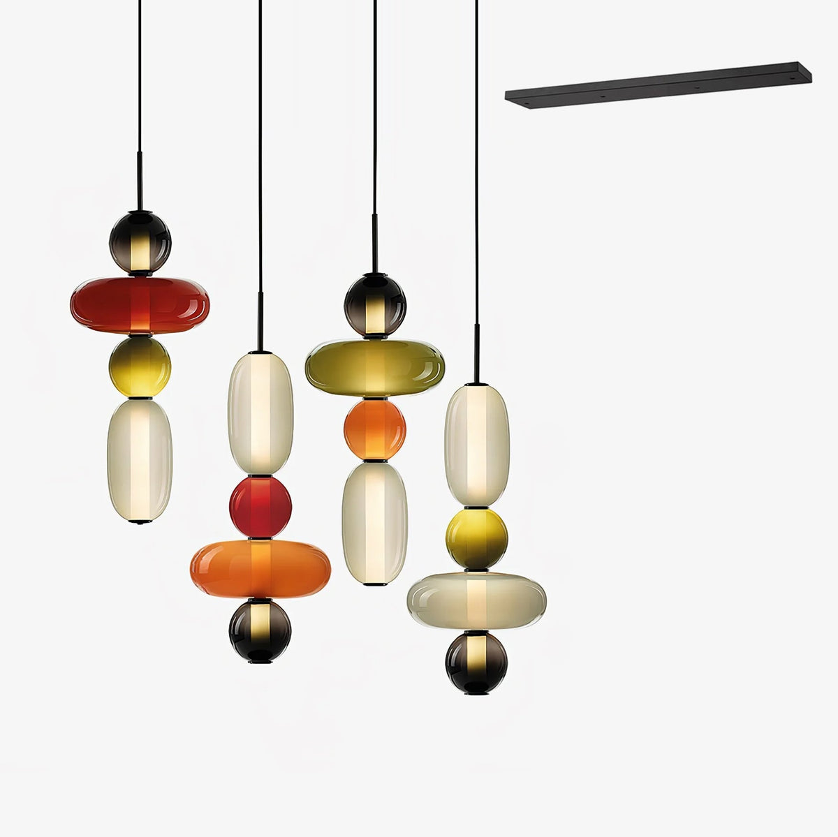 Lioraena Candied Glass Cluster Pendant Light