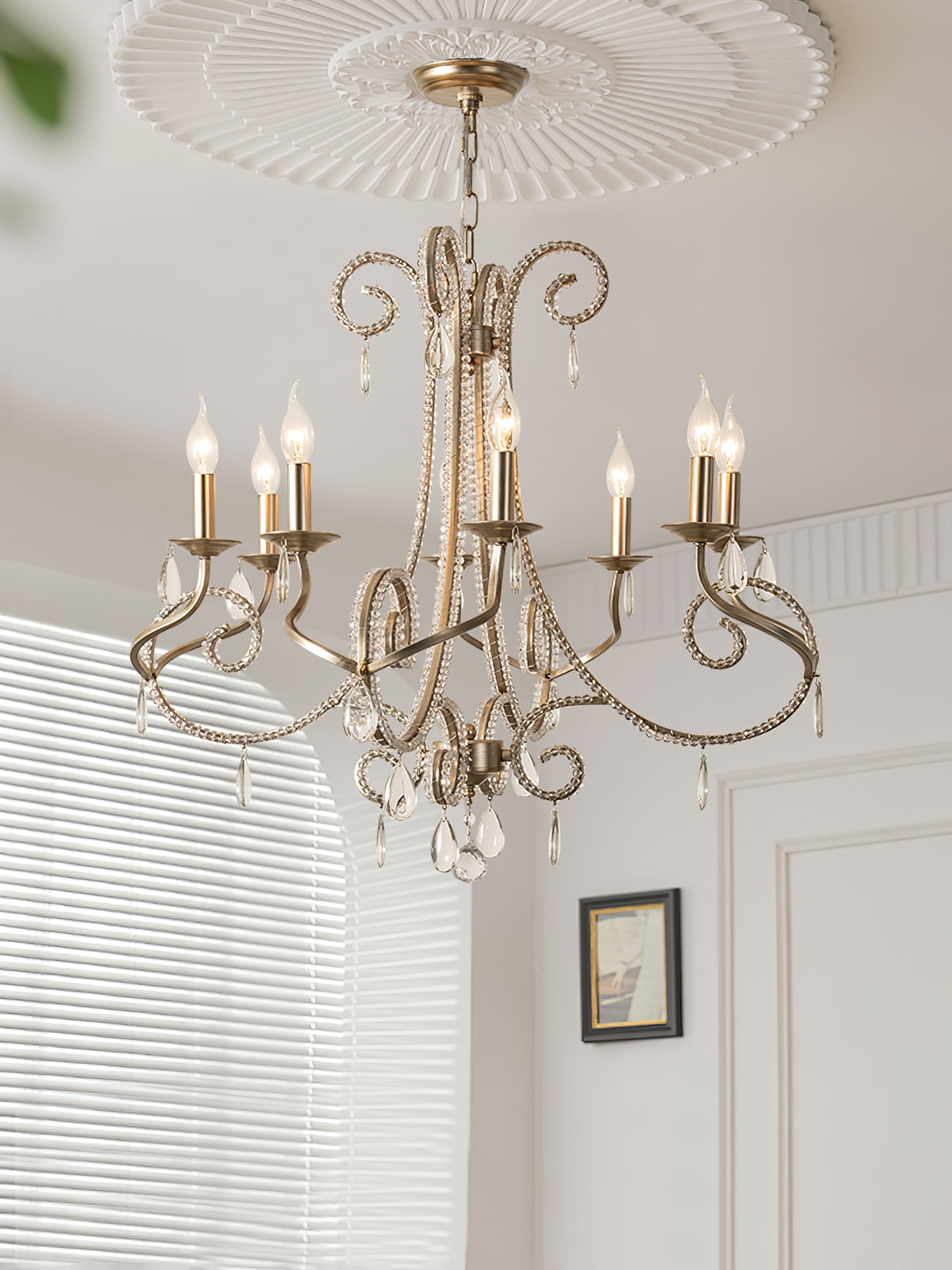 Elysara Crystal Candle Chandelier