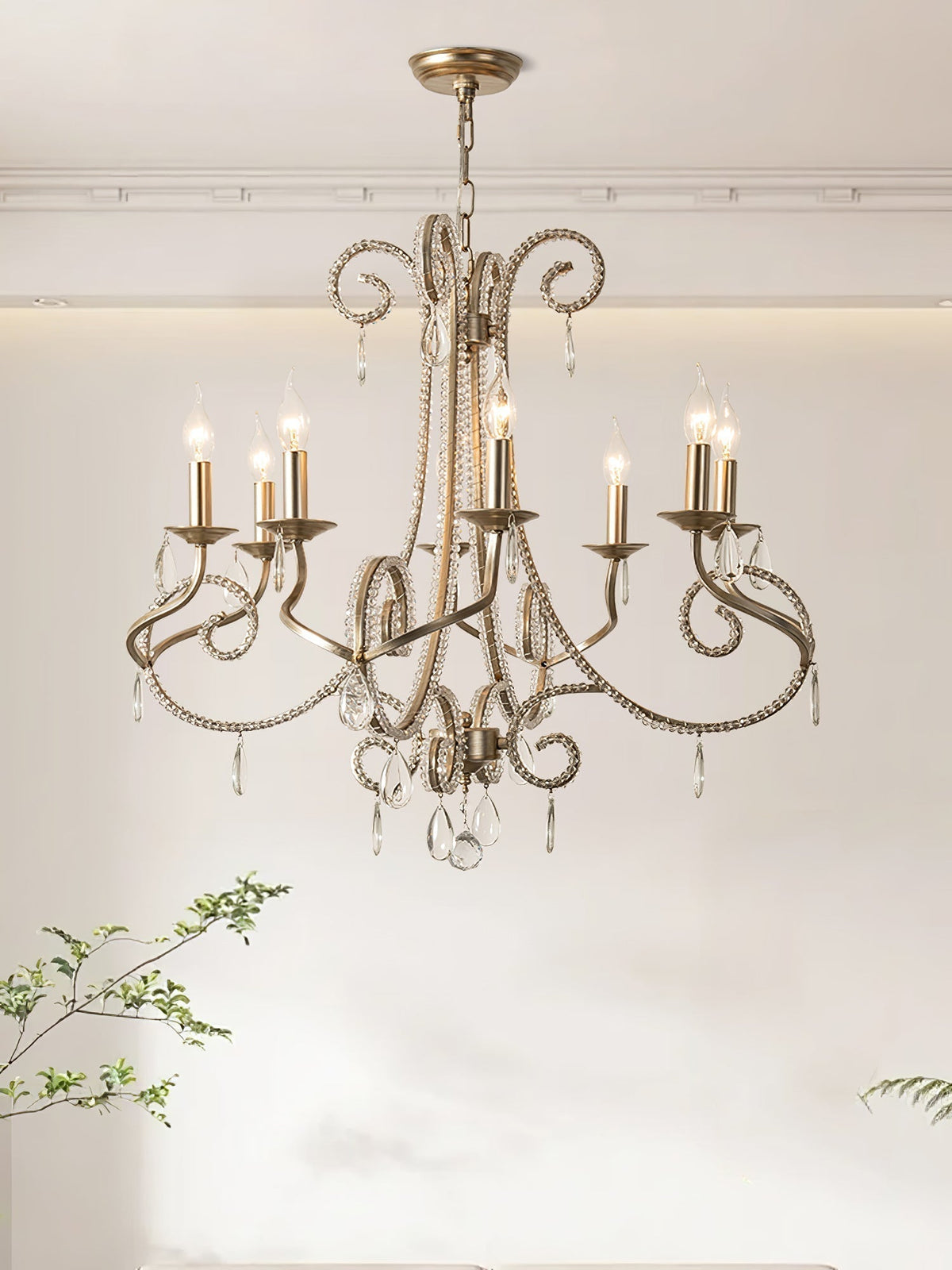 Elysara Crystal Candle Chandelier
