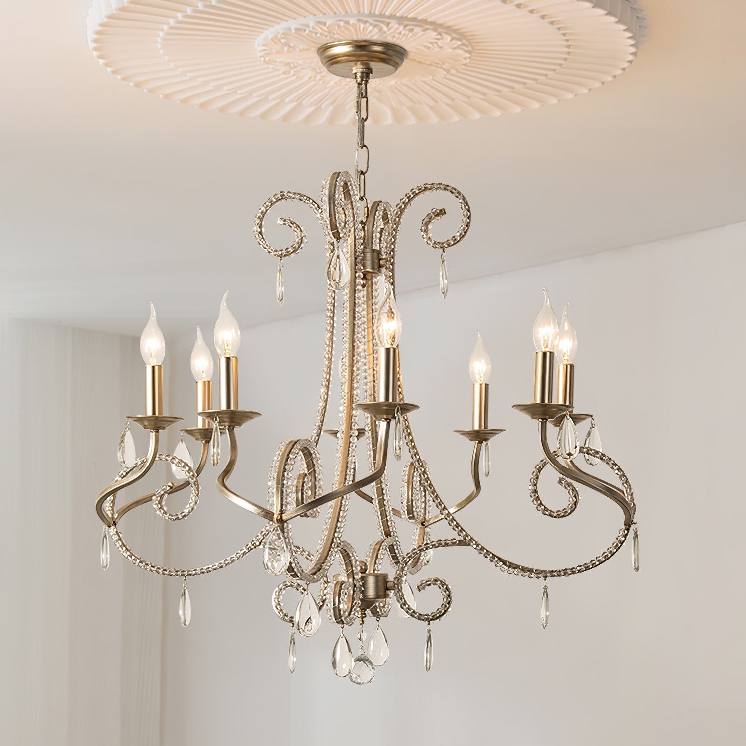 Elysara Crystal Candle Chandelier