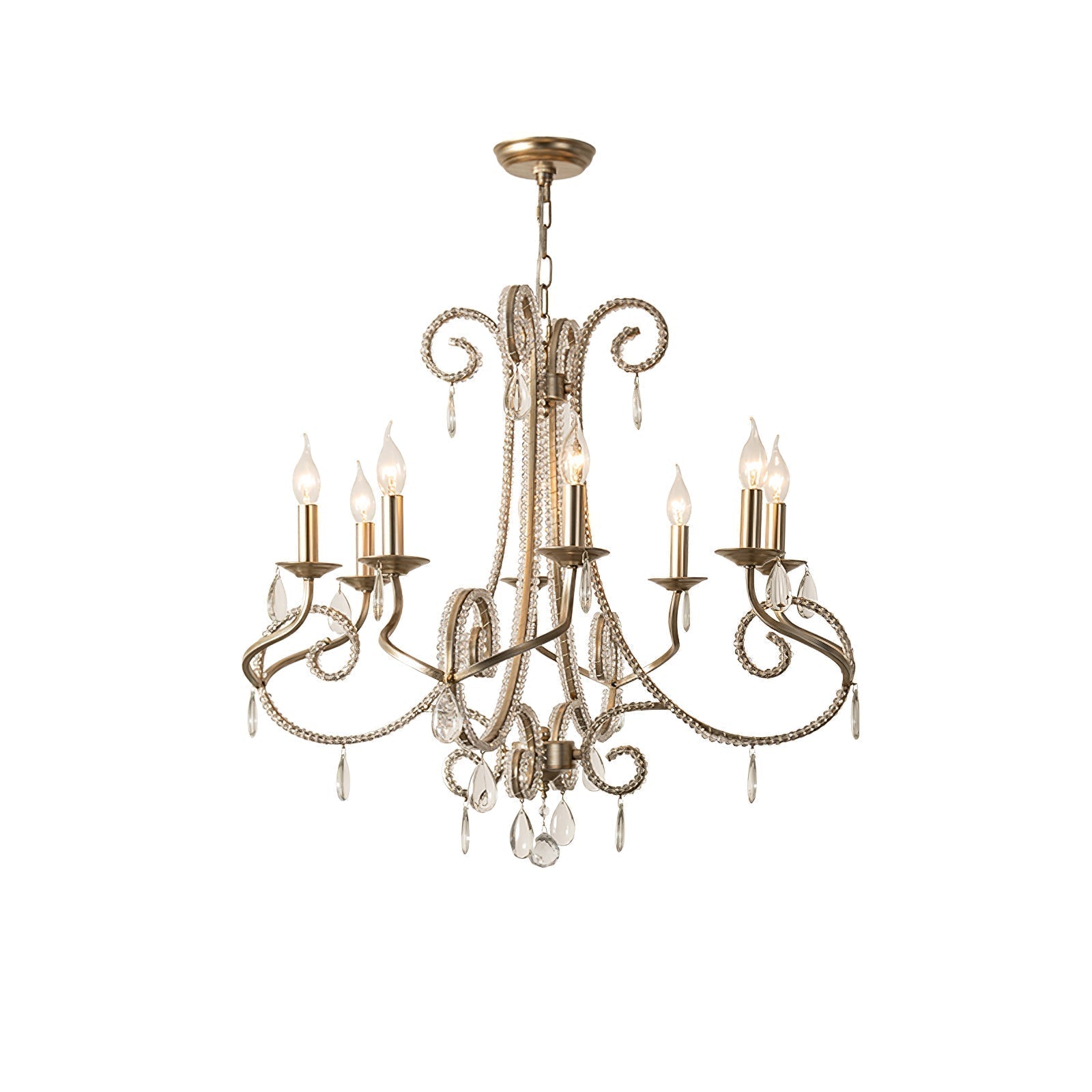 Elysara Crystal Candle Chandelier