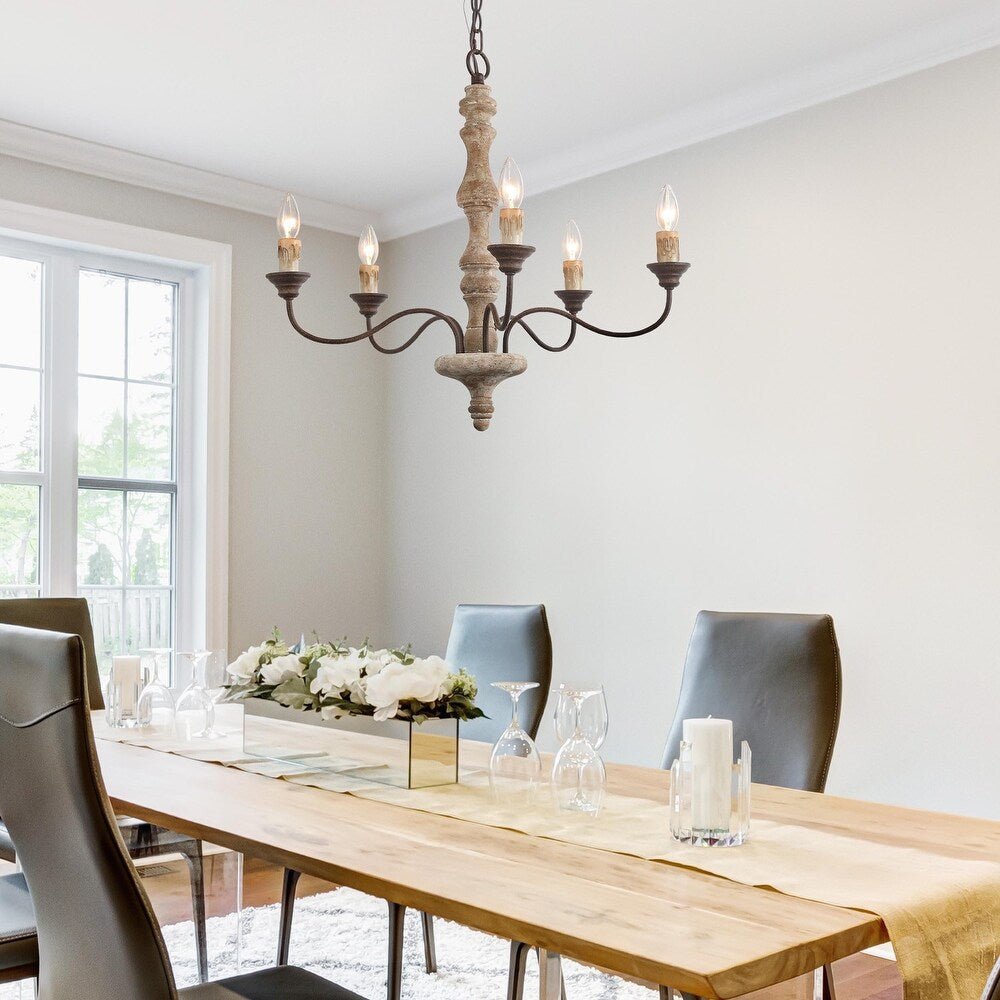 Lumeliel Chandelier Candlestick Farmhouse Rustic