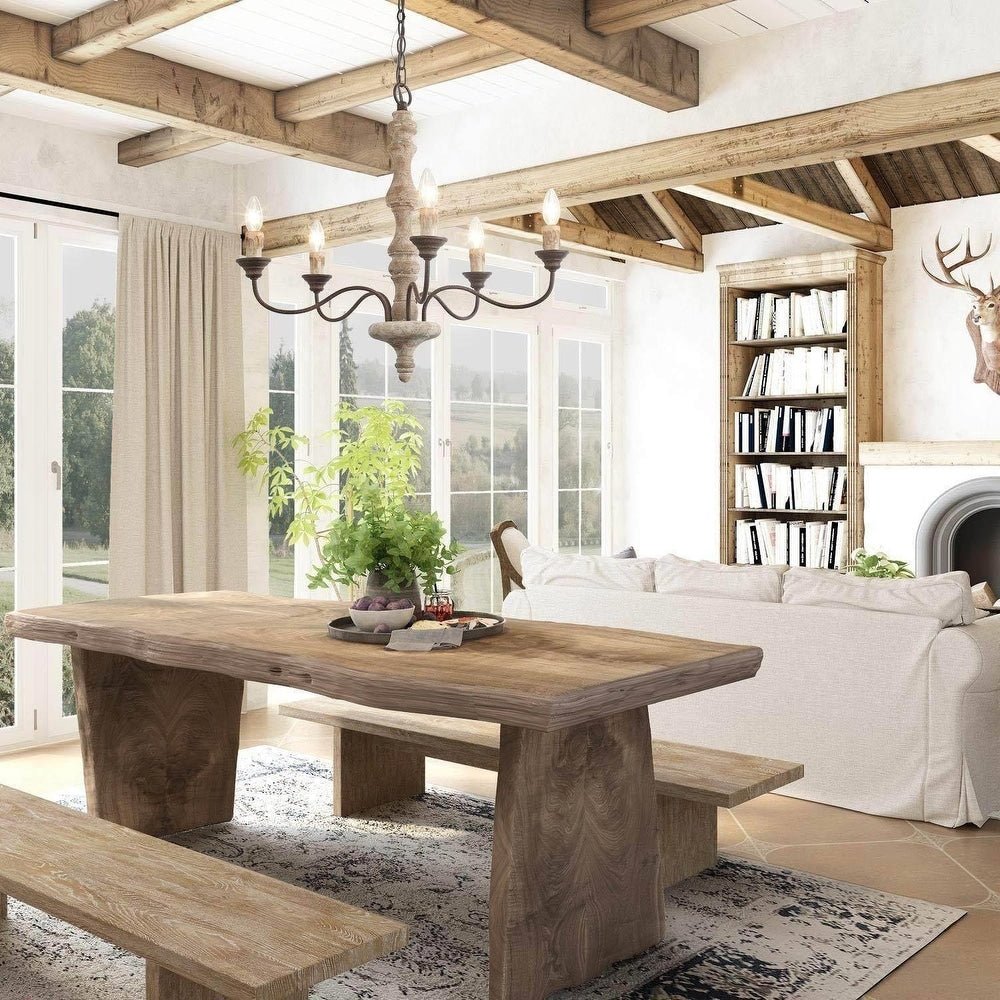 Lumeliel Chandelier Candlestick Farmhouse Rustic