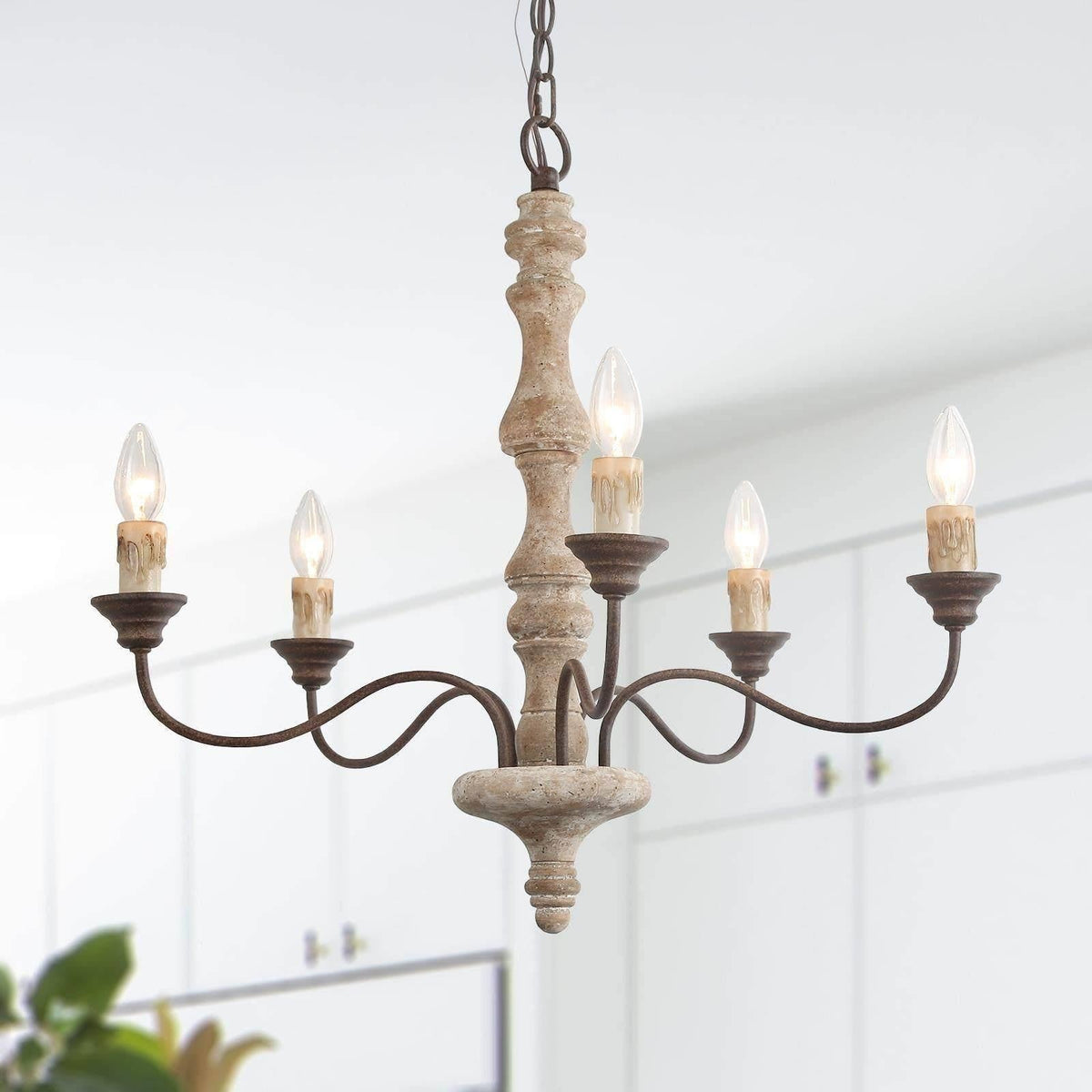 Lumeliel Chandelier Candlestick Farmhouse Rustic