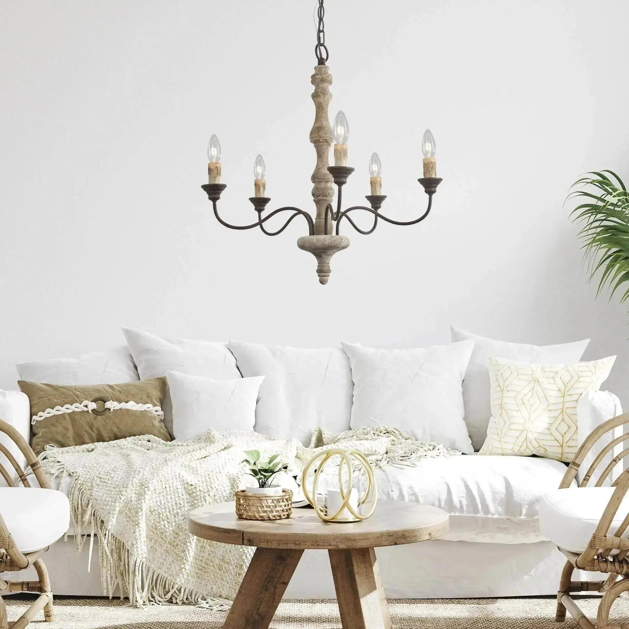 Lumeliel Chandelier Candlestick Farmhouse Rustic