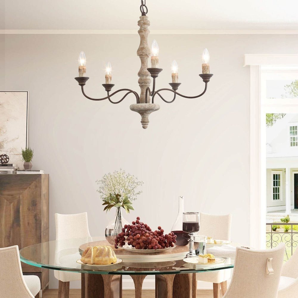 Lumeliel Chandelier Candlestick Farmhouse Rustic