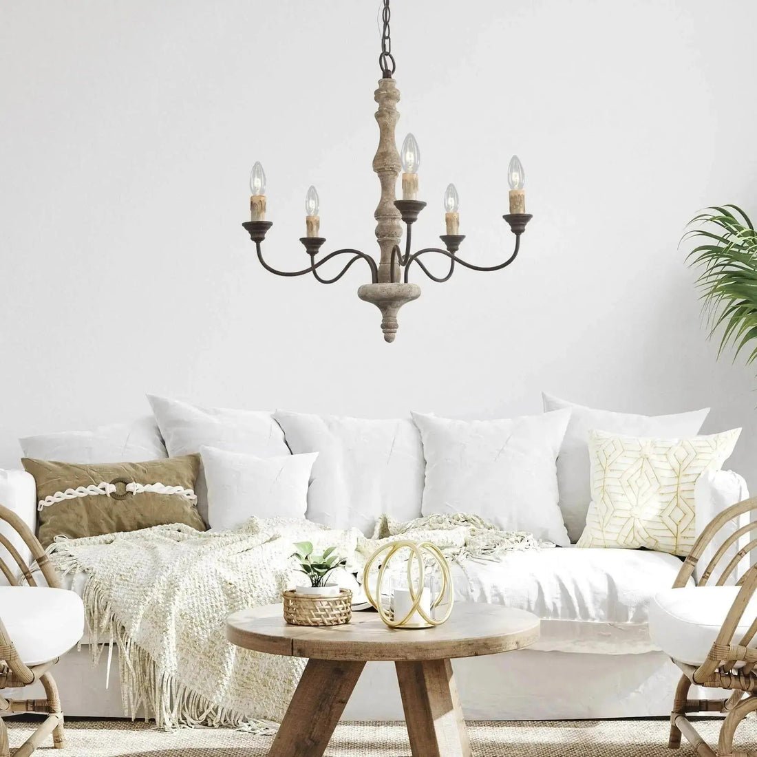Lumeliel Chandelier Candlestick Farmhouse Rustic