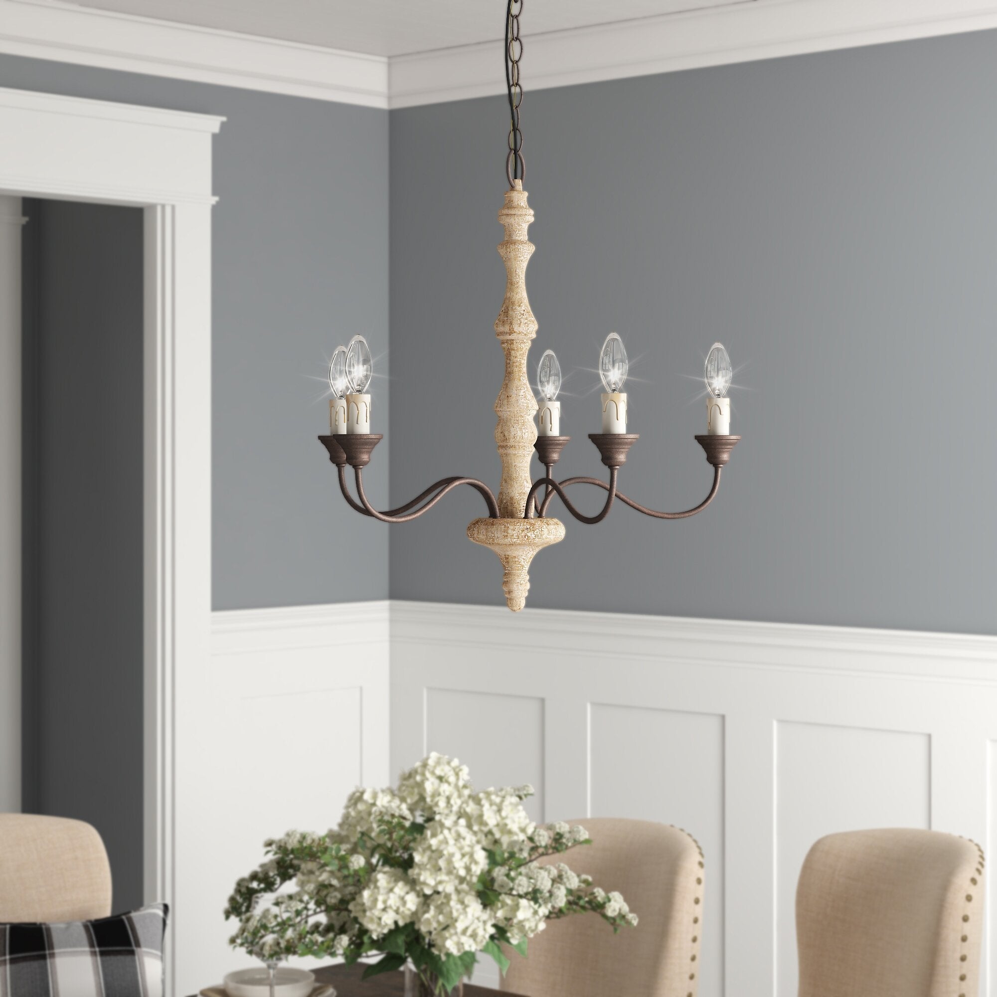 Lumeliel Chandelier Candlestick Farmhouse Rustic