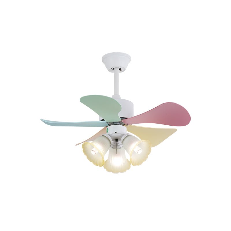 Celoia Colorful Glass Ceiling Fan Light
