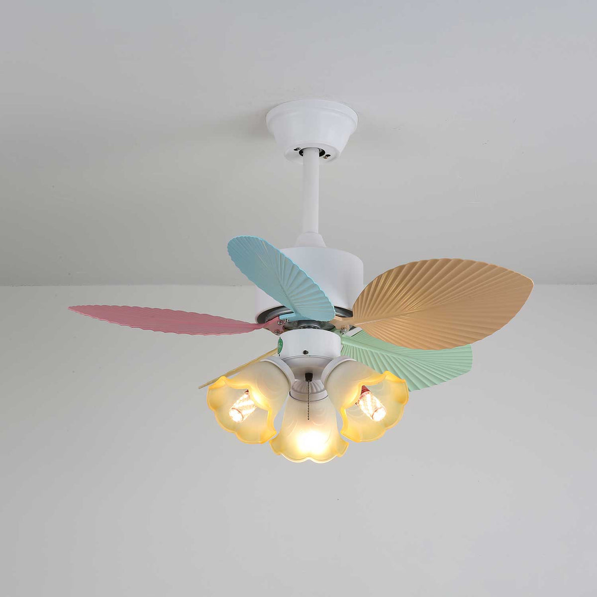 Celoia Colorful Glass Ceiling Fan Light