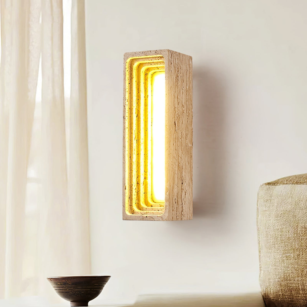 Atheila Travertine Wall Light