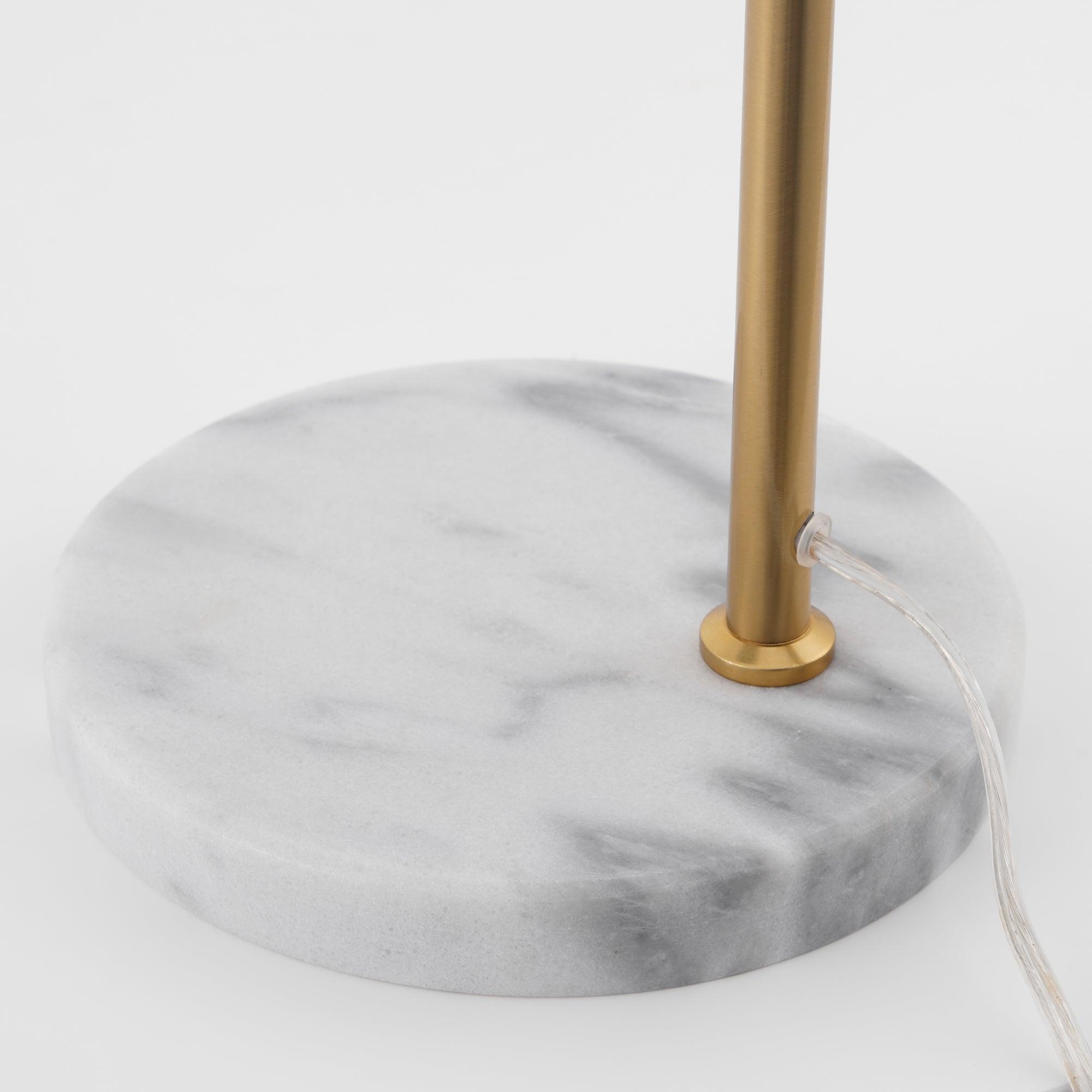 Glowen Marble Industrial Table Lamp