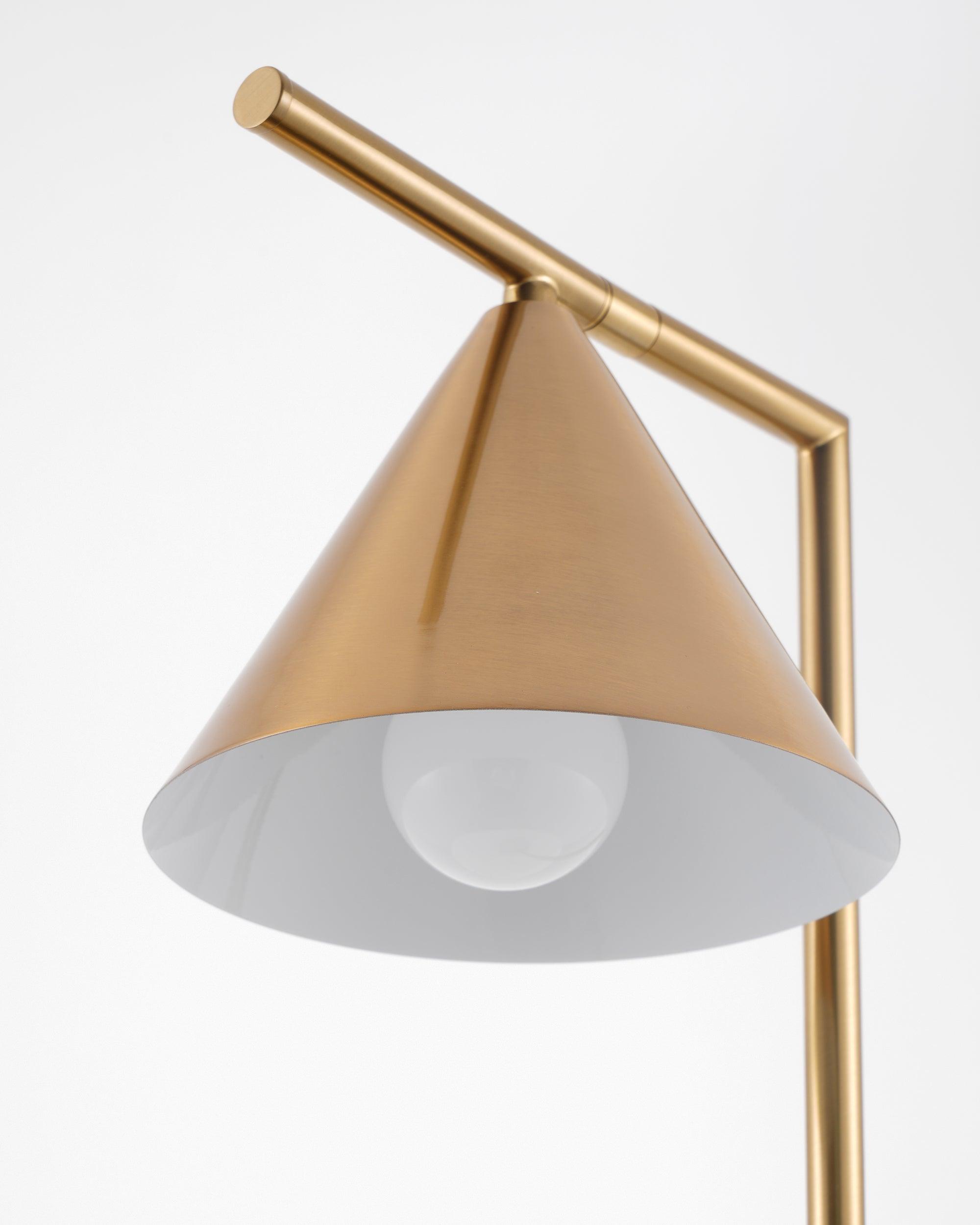 Glowen Marble Industrial Table Lamp