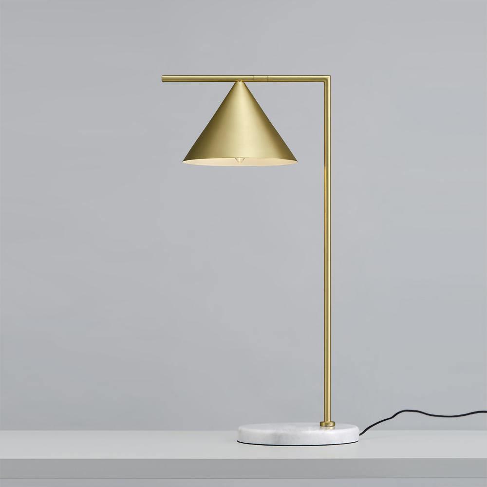 Glowen Marble Industrial Table Lamp