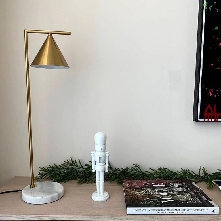 Glowen Marble Industrial Table Lamp