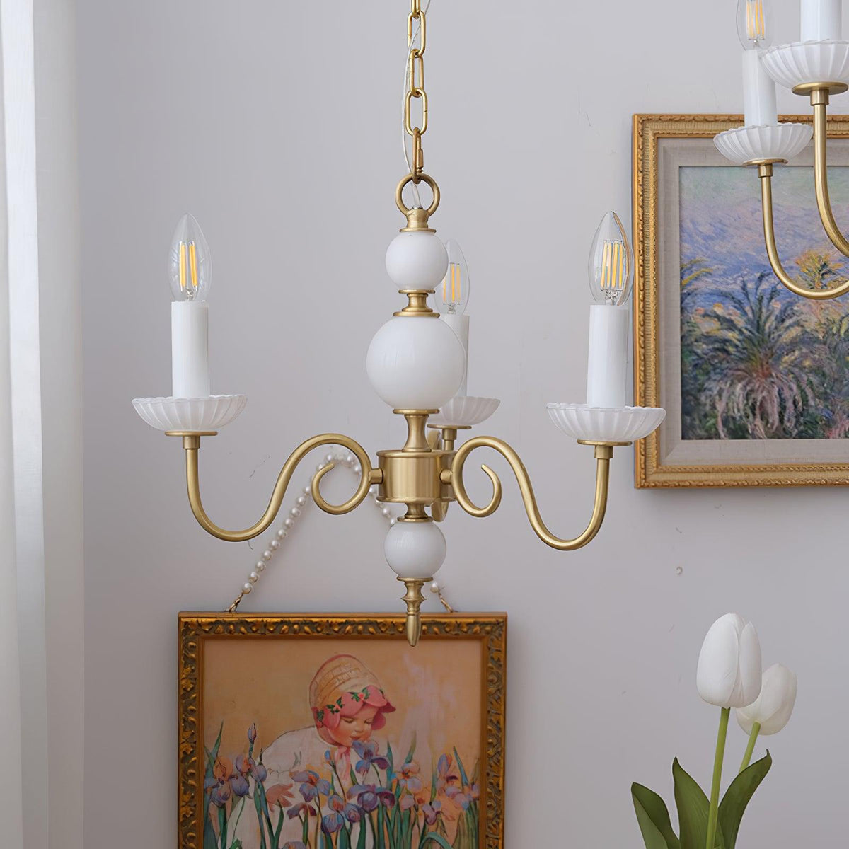 Oriirira Chandelier Carlita Gold Modern Five-Armed