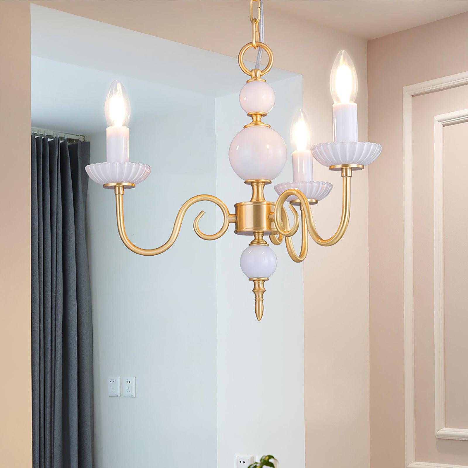 Oriirira Chandelier Carlita Gold Modern Five-Armed
