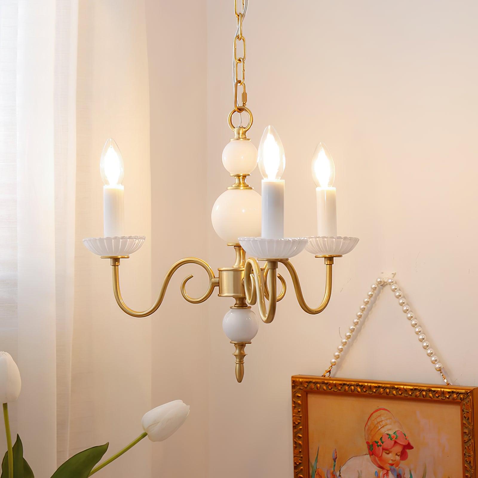 Oriirira Chandelier Carlita Gold Modern Five-Armed