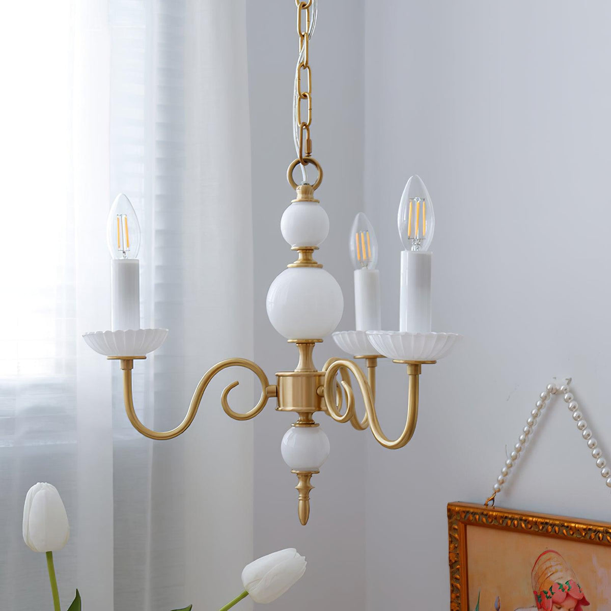 Oriirira Chandelier Carlita Gold Modern Five-Armed