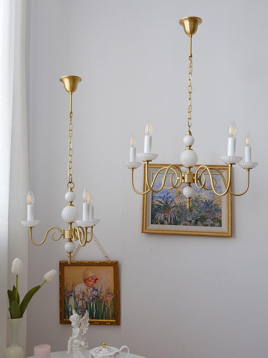 Oriirira Chandelier Carlita Gold Modern Five-Armed