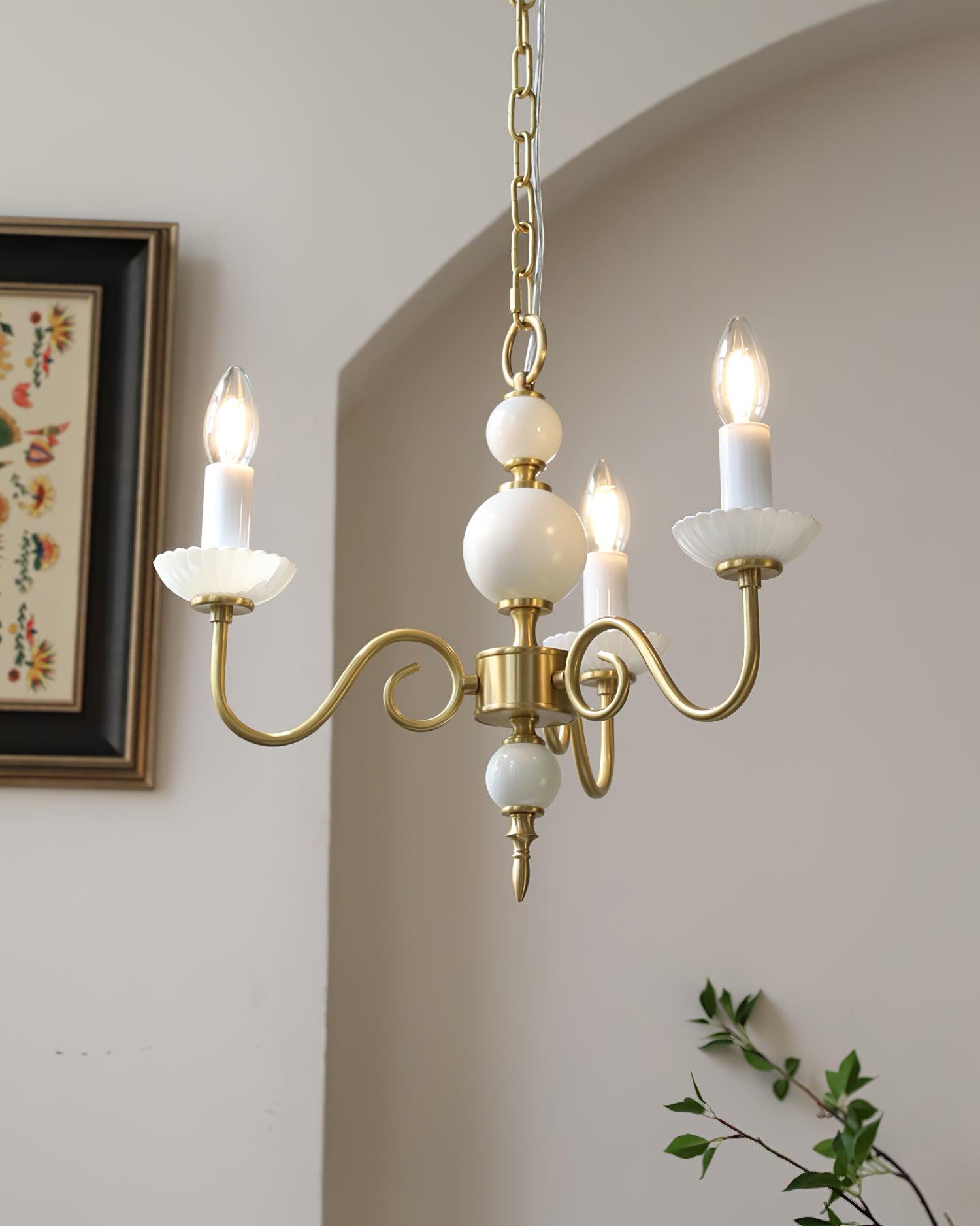 Oriirira Chandelier Carlita Gold Modern Five-Armed