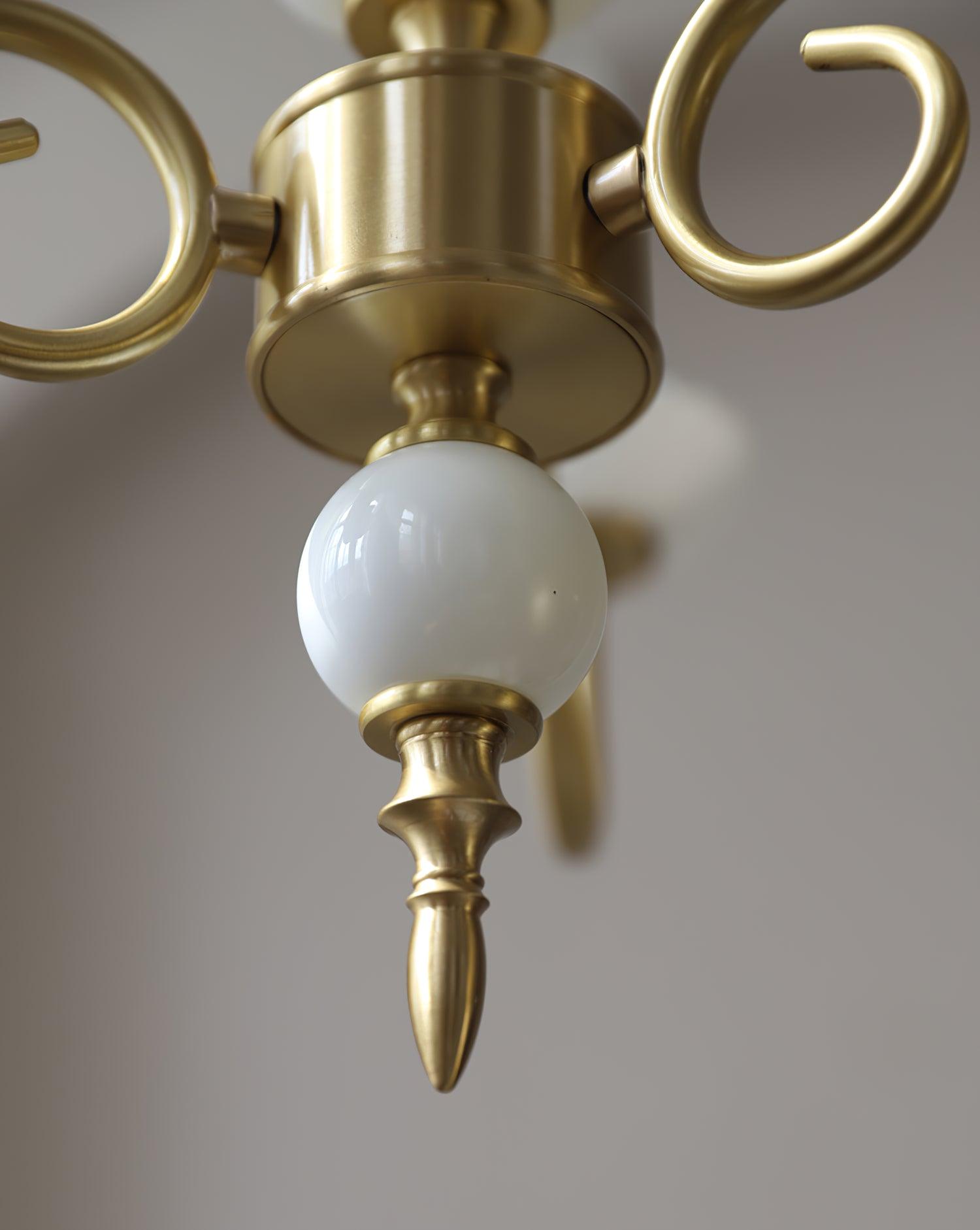 Oriirira Chandelier Carlita Gold Modern Five-Armed