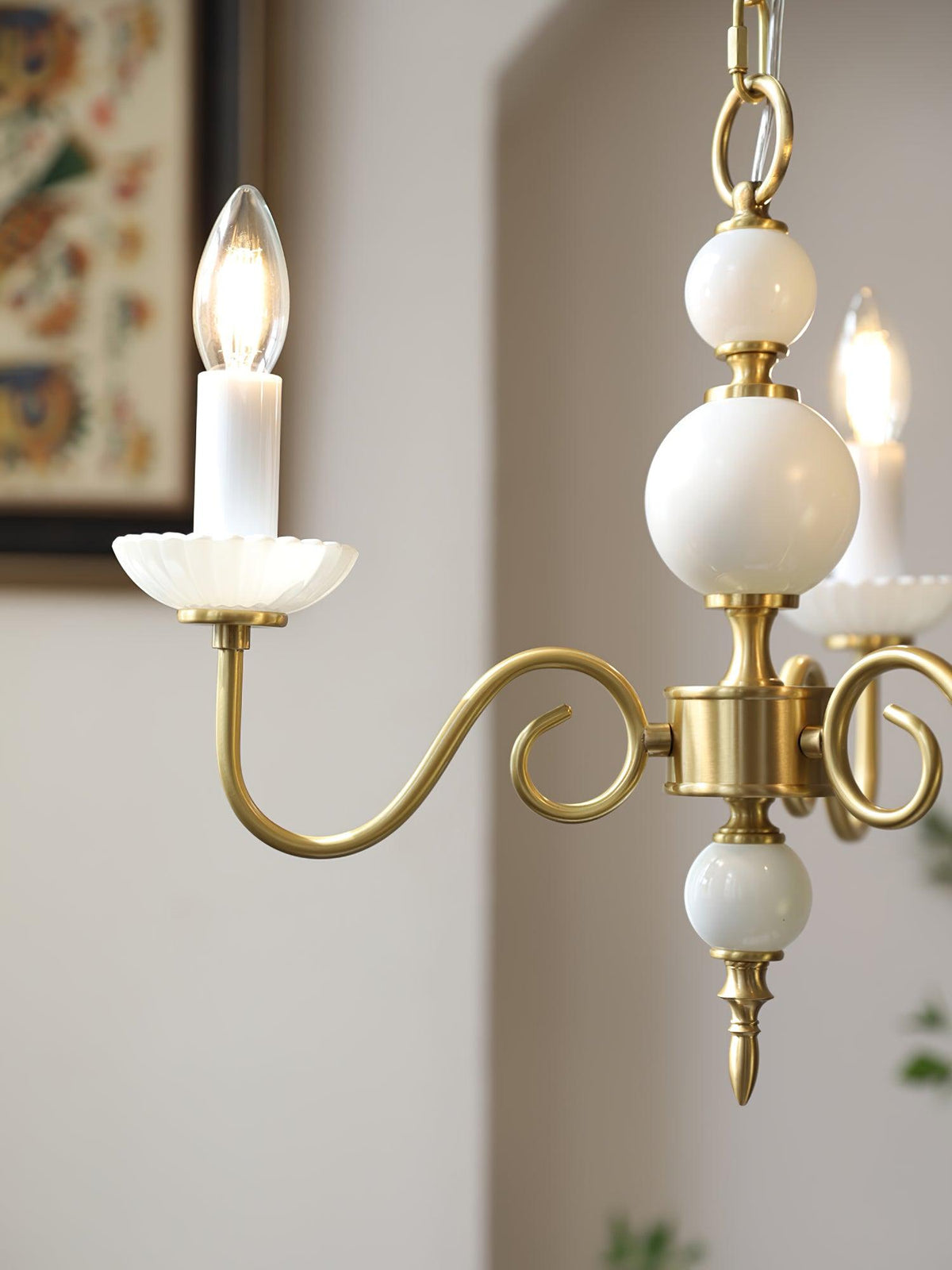 Oriirira Chandelier Carlita Gold Modern Five-Armed