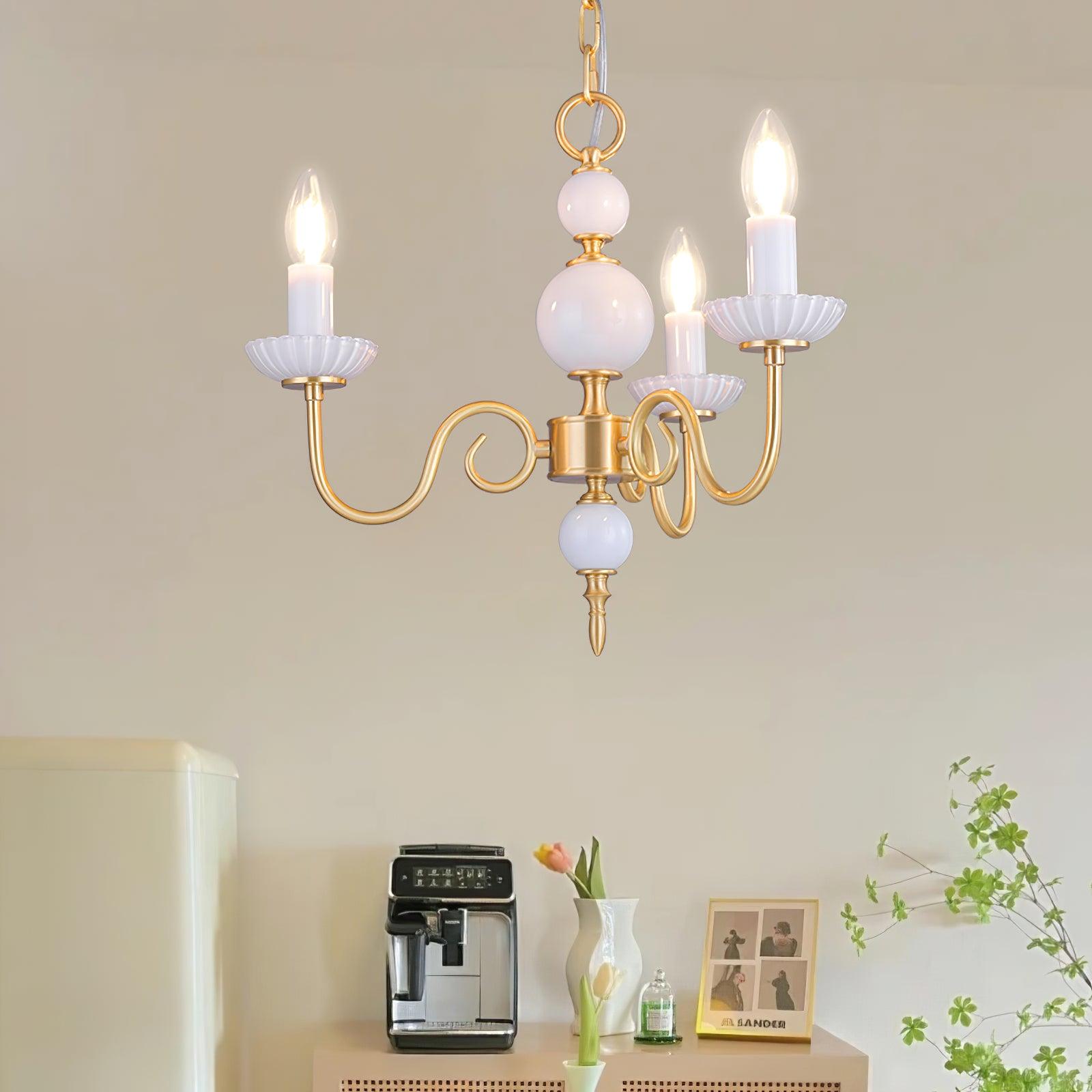 Oriirira Chandelier Carlita Gold Modern Five-Armed