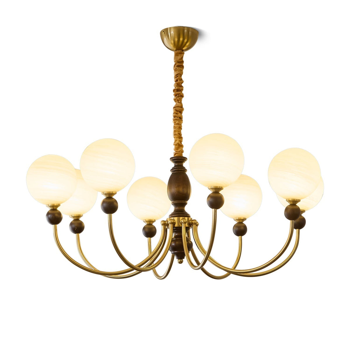 Syvineth Premium Nordic Orbital Wood Chandelier
