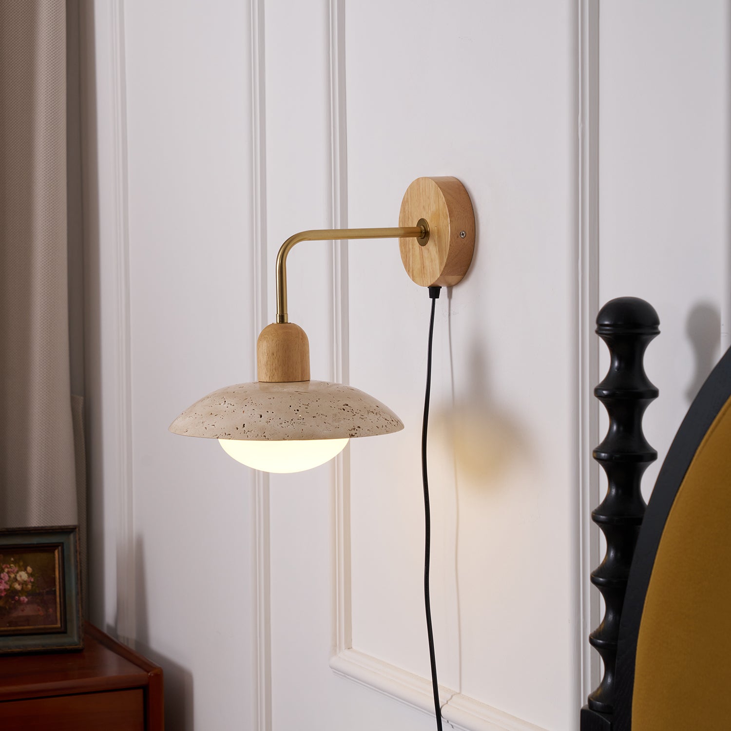 Travelle Travertine Wall Sconce - Neutral Decor