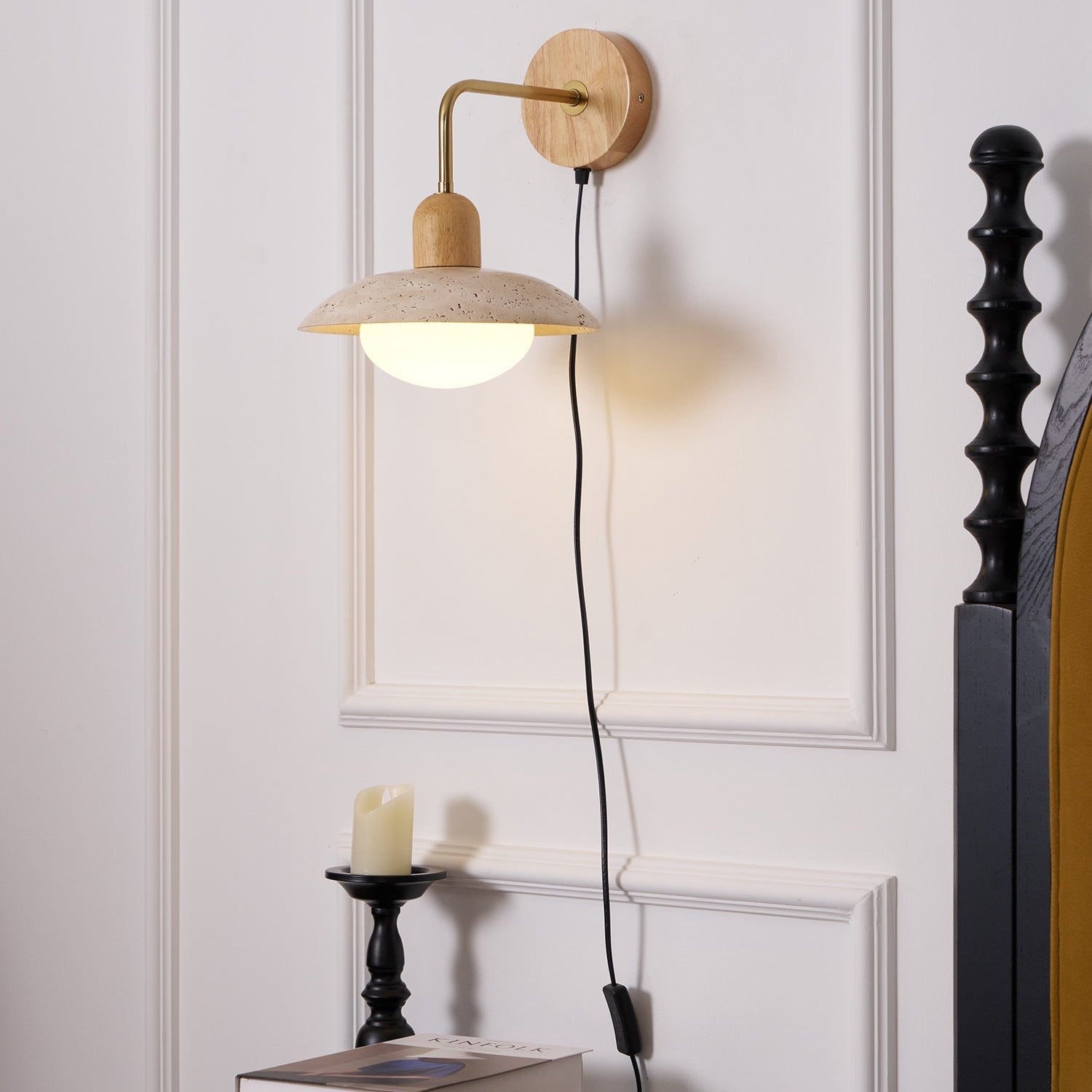 Travelle Travertine Wall Sconce - Neutral Decor