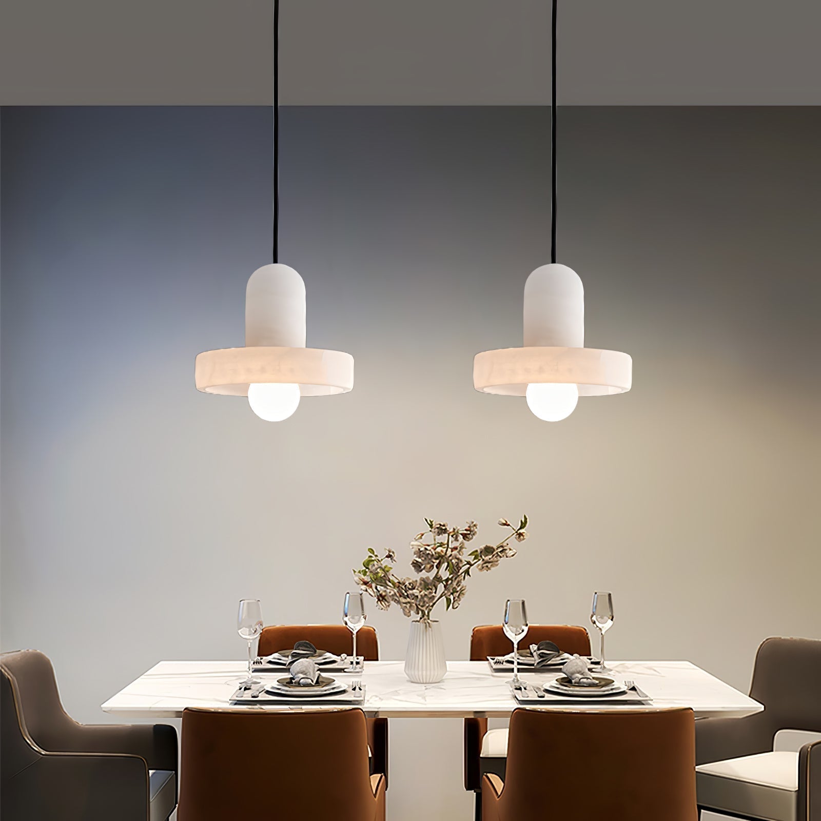 Eirven Stacked Alabaster Pendant Light