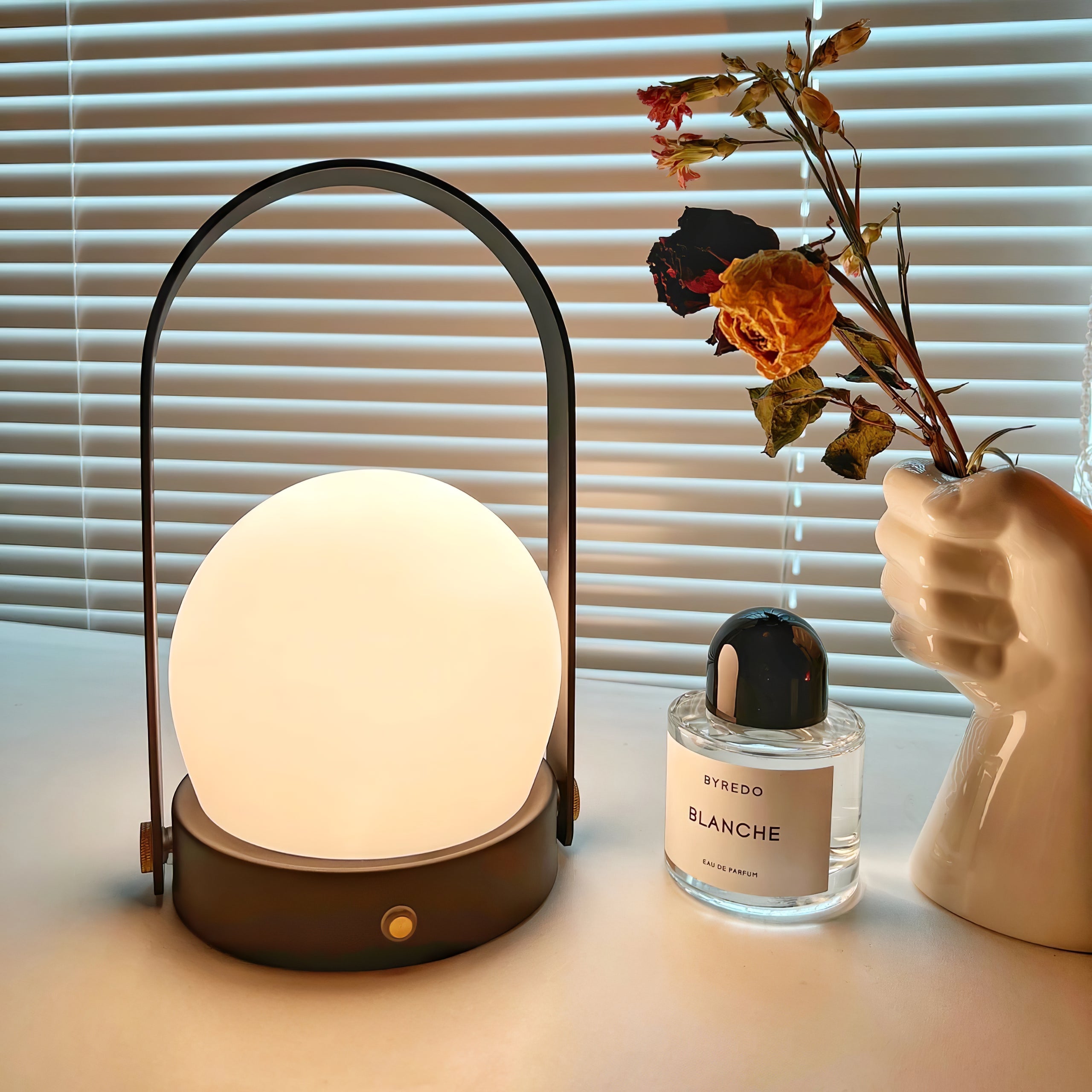 Zenon Glass Minimalist Table Lamp