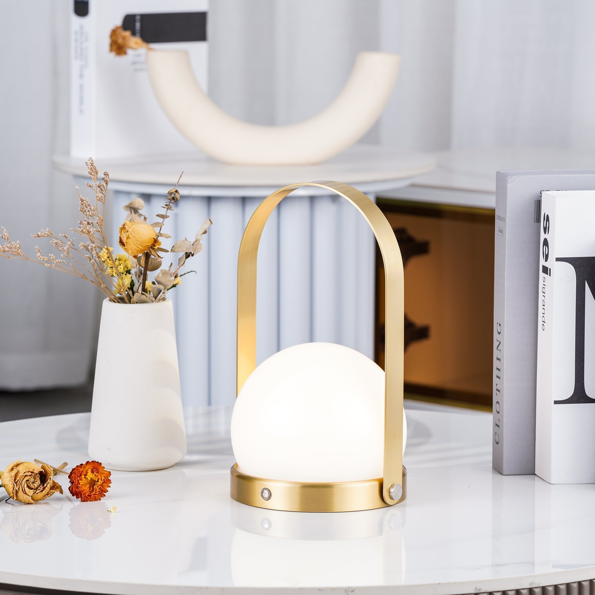 Zenon Glass Minimalist Table Lamp