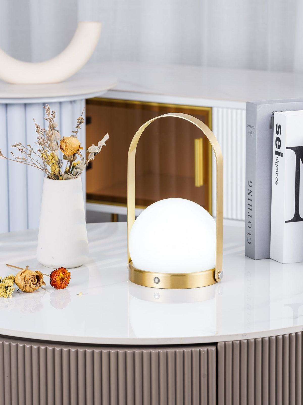 Zenon Glass Minimalist Table Lamp
