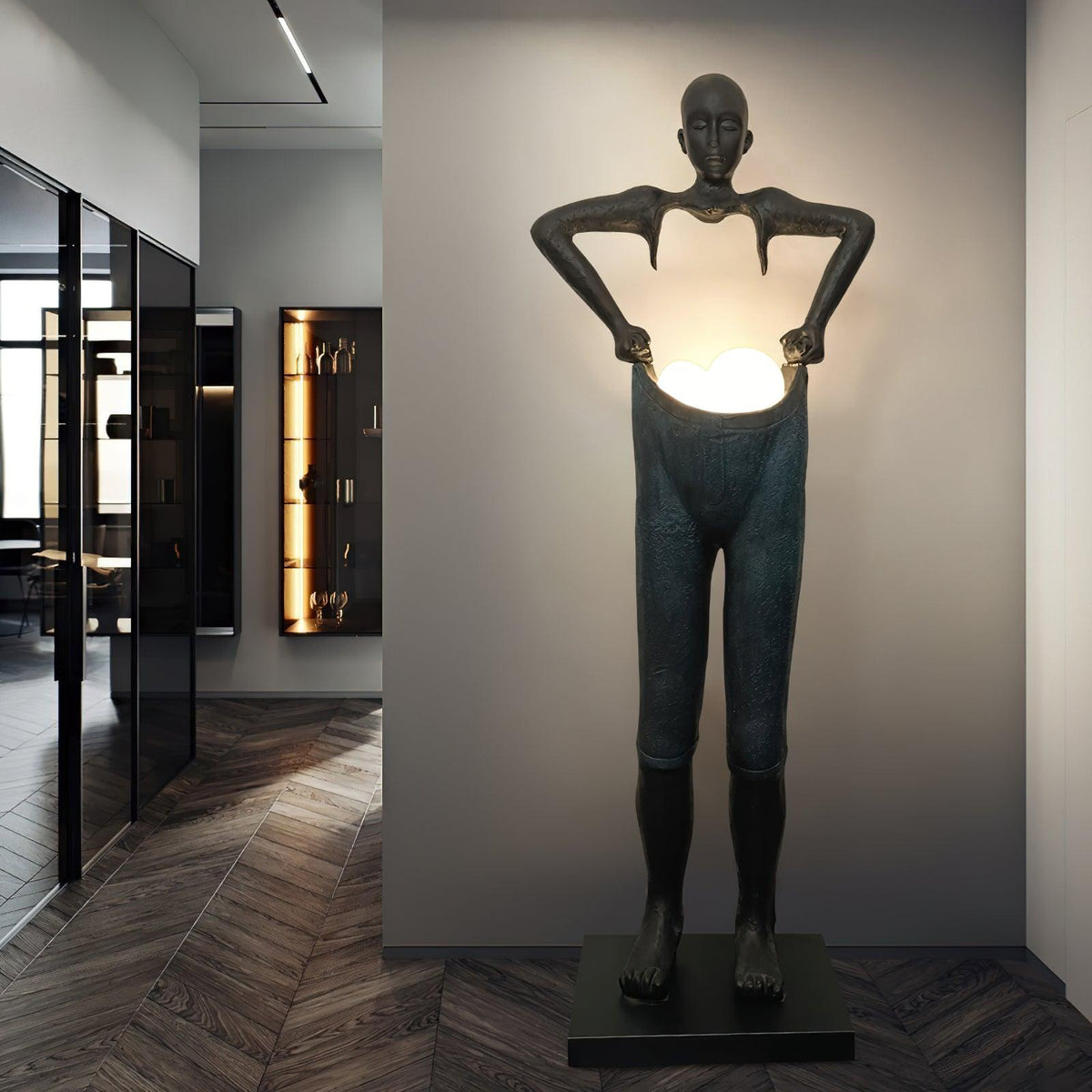Vamiryra Sculptural Black Floor Lamp