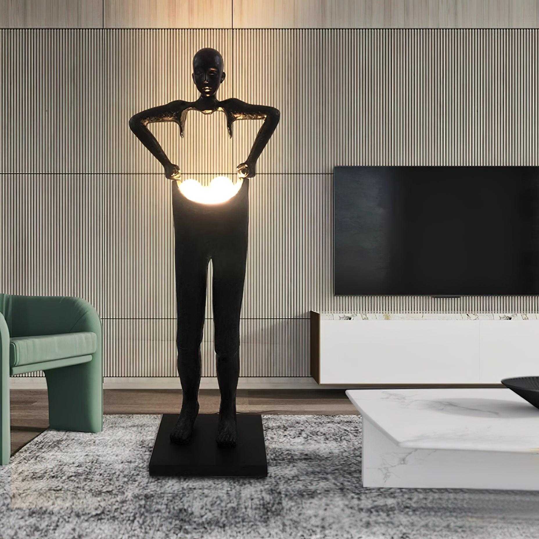 Vamiryra Sculptural Black Floor Lamp