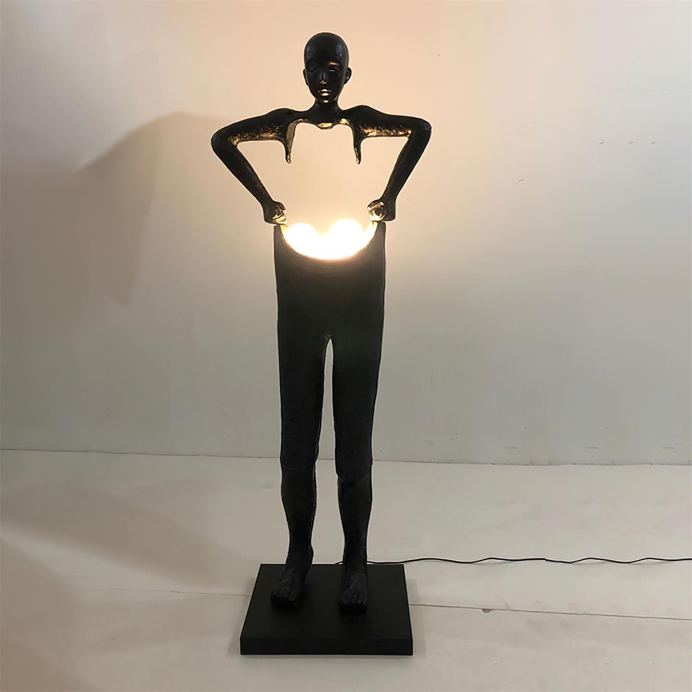 Vamiryra Sculptural Black Floor Lamp