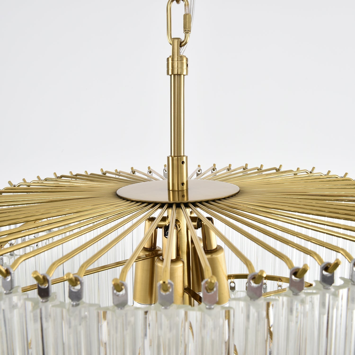 Paisley  Spiral Clear Glass Chandelier